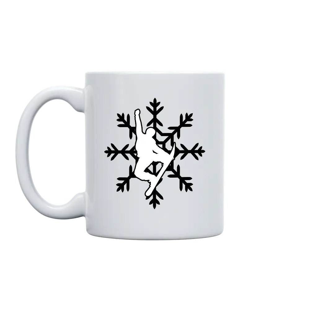 Snowboard Snowflake 11oz Mug