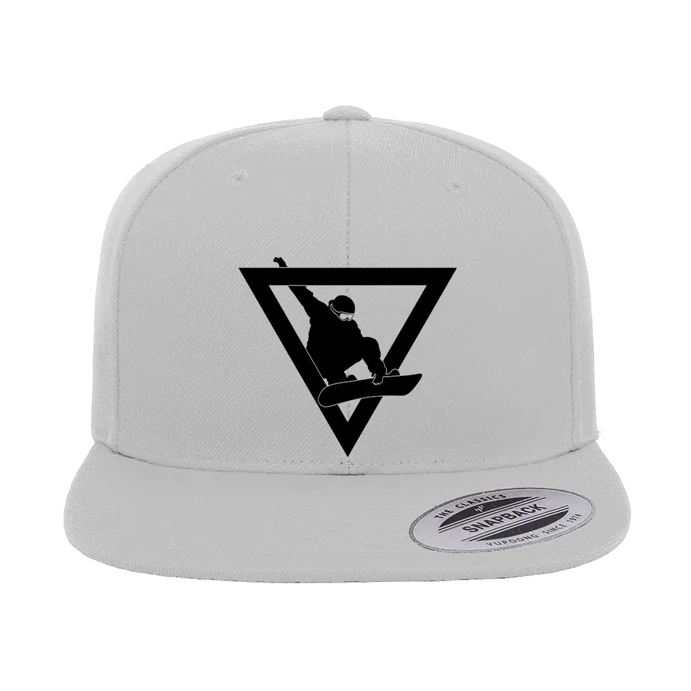 Snowboarder Geometry Embroidered Flat Bill Cap