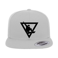 Thumbnail for Snowboarder Geometry Embroidered Flat Bill Cap
