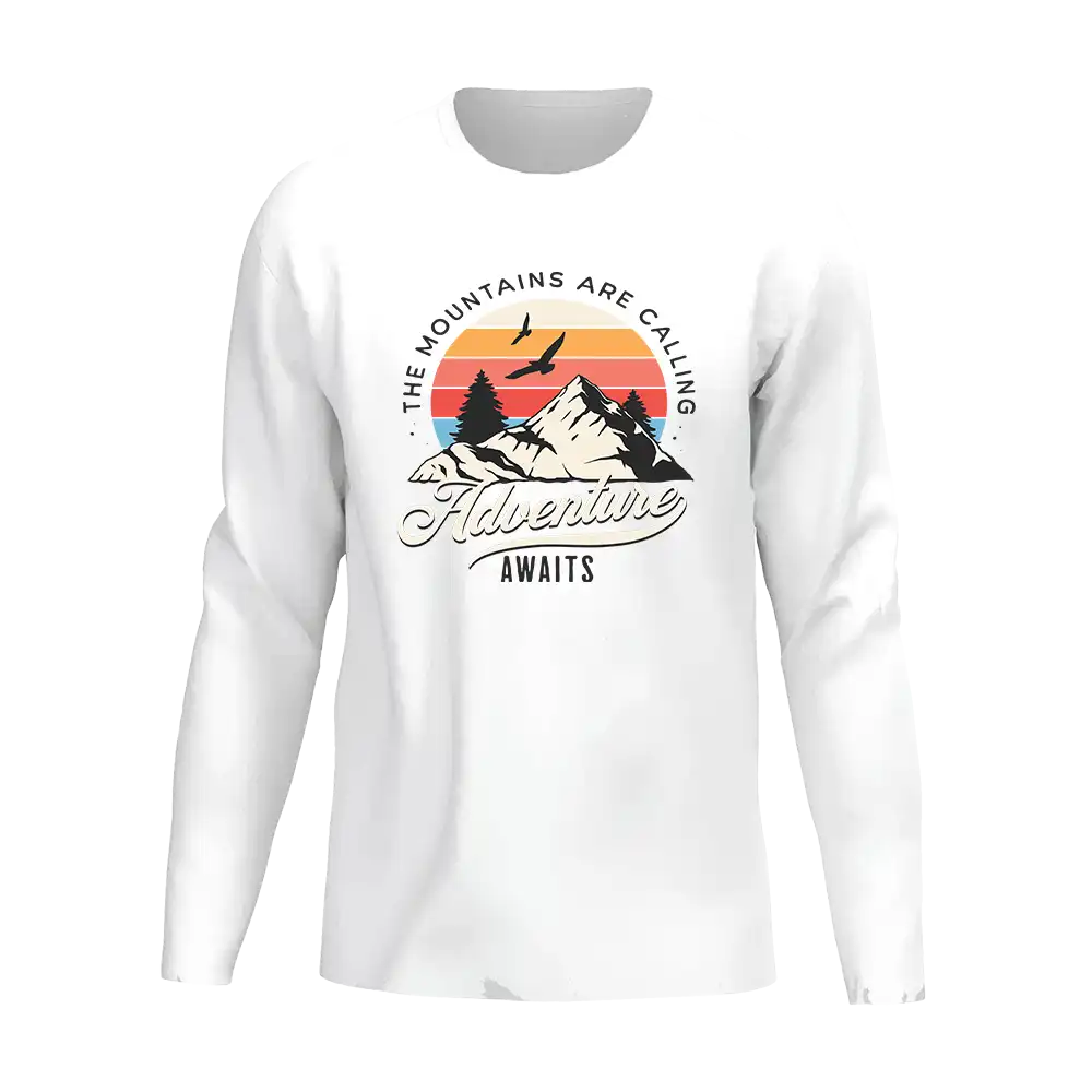The Mountains Are Calling Men Long Sleeve Shirt