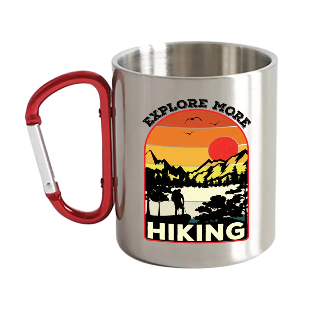 Explore More Hiking Carabiner Mug 12oz