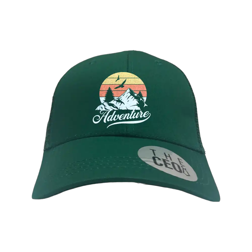The Mountains Are Calling Embroidered Trucker Hat