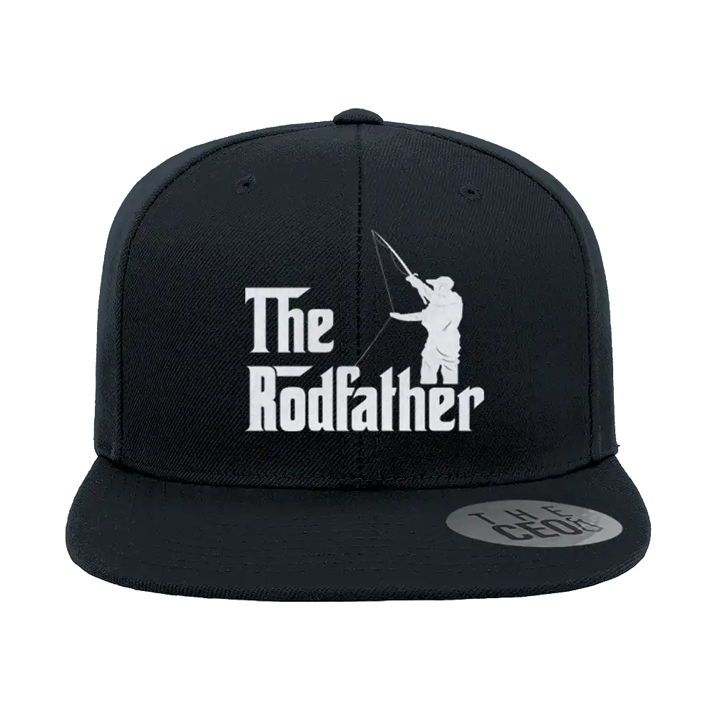 The Rod Father Embroidered Flat Bill Cap