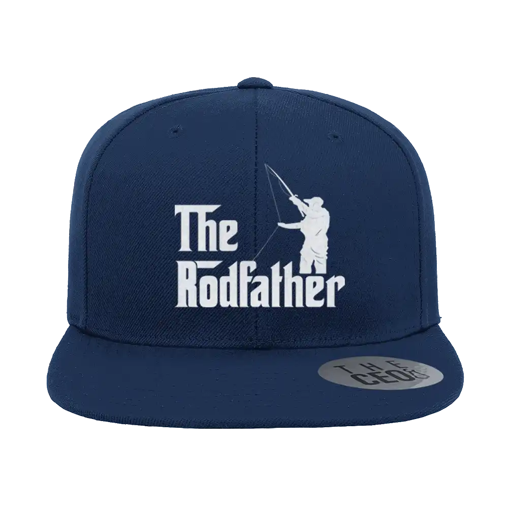 The Rod Father Embroidered Flat Bill Cap