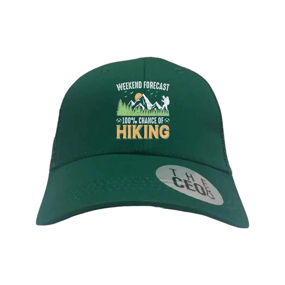 Weekend Forecast 100% Hiking Embroidered Trucker Hat