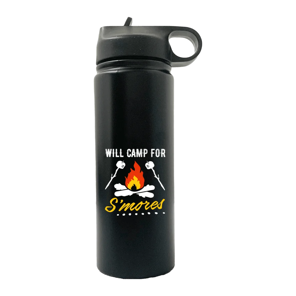 Will Camp For Smores 20oz Sport Bottle