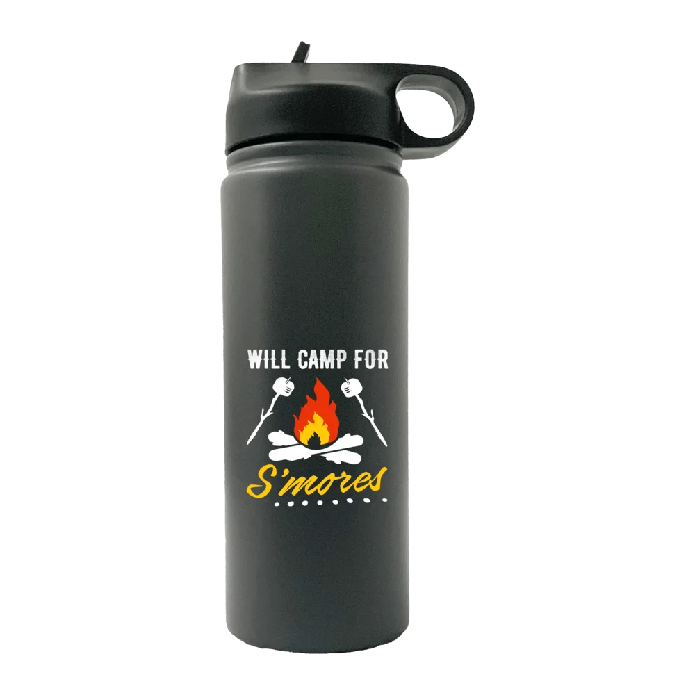 Will Camp For Smores 20oz Sport Bottle