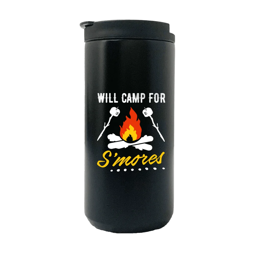 Will Camp For Smores Camping 14oz Coffee Tumbler