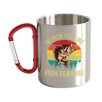 Thumbnail for Women Love Me Fish Hate Me Carabiner Mug 12oz