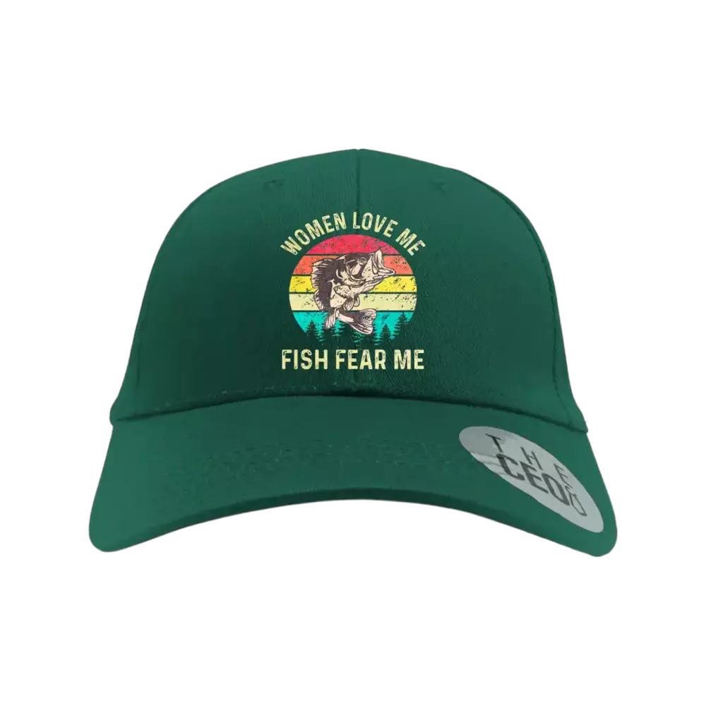 Women Love Me Fish Hate Me Printed Baseball Hat