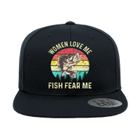 Thumbnail for Women Love Me Fish Hate Me Printed Flat Bill Cap