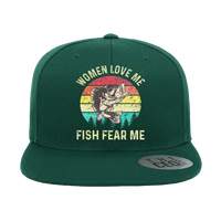 Thumbnail for Women Love Me Fish Hate Me Printed Flat Bill Cap