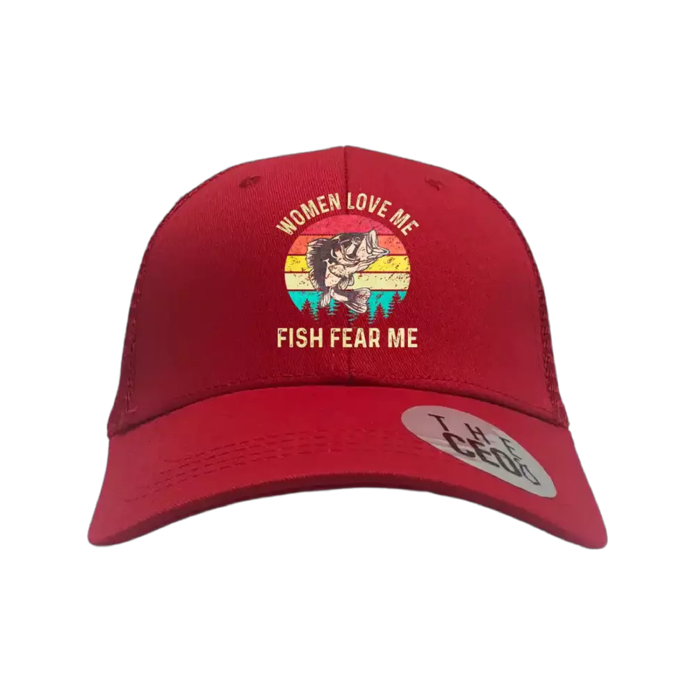 Women Love Me Fish Hate Me Printed Trucker Hat