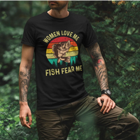 Thumbnail for Women Love Me Fish Hate Me Man T-Shirt