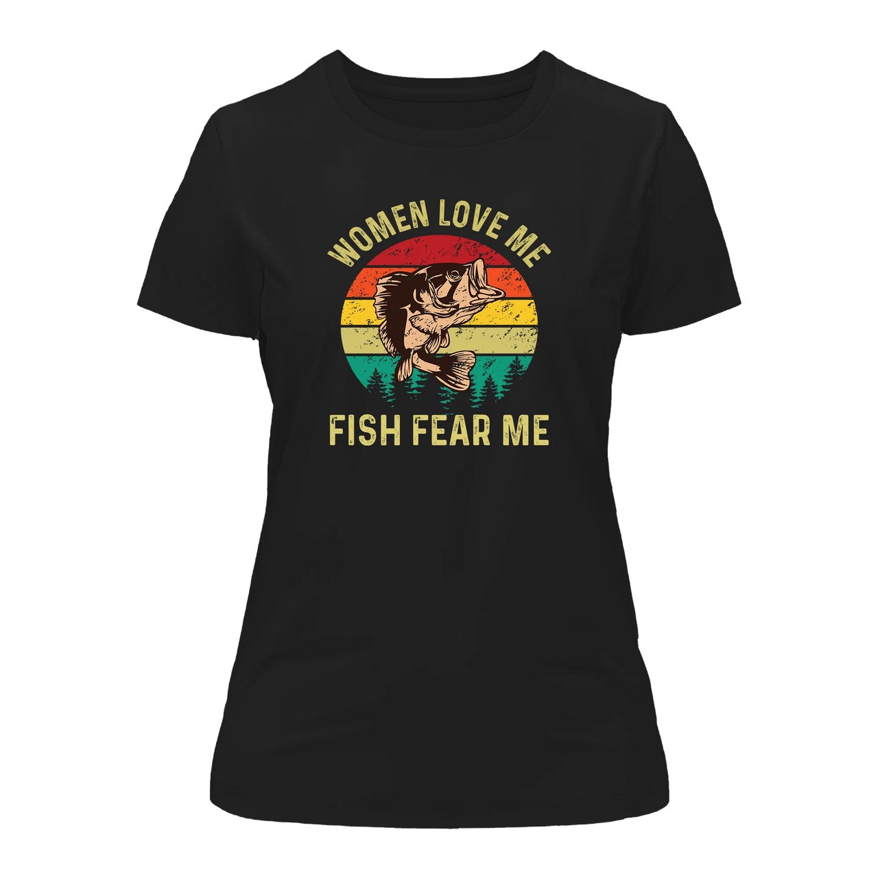 Women Love Me Fish Hate Me T-Shirt for Women
