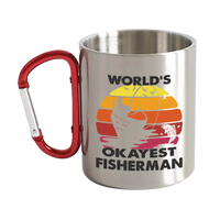 Thumbnail for World's Okayest Fisherman Carabiner Mug 12oz