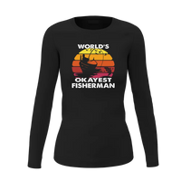 Thumbnail for World's Okayest Fisherman Women Long Sleeve Shirt