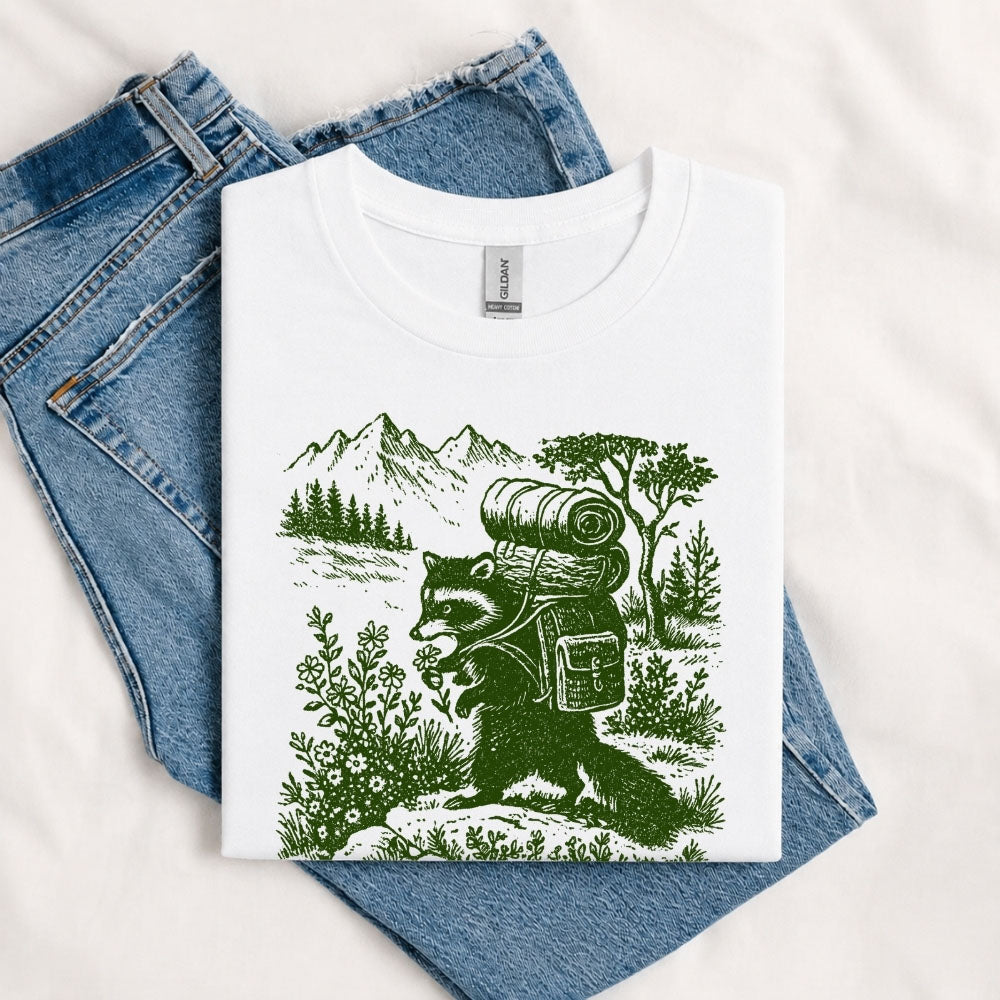 May include a White Always Up for a Trail T-Shirt featuring a funny hiking graphic for nature lovers, campers, backpackers, and outdoor adventure enthusiasts.