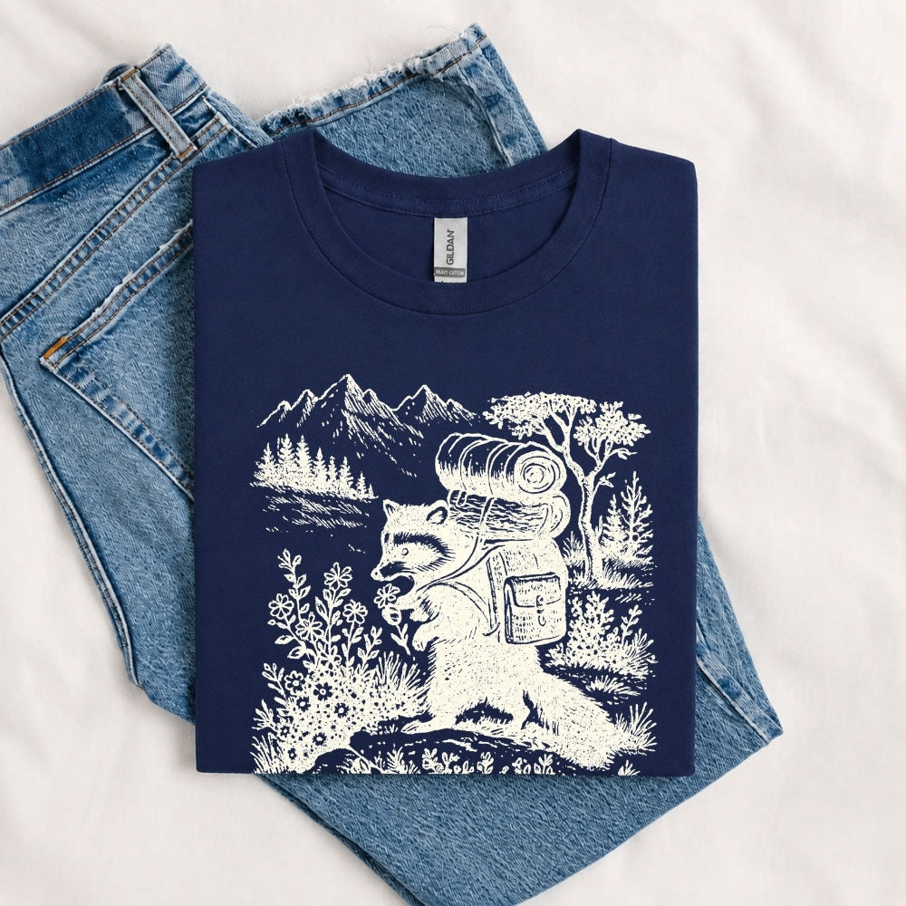 May include a Navy Always Up for a Trail T-Shirt featuring a funny hiking graphic for nature lovers, campers, backpackers, and outdoor adventure enthusiasts.