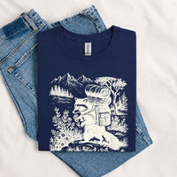 Thumbnail for May include a Navy Always Up for a Trail T-Shirt featuring a funny hiking graphic for nature lovers, campers, backpackers, and outdoor adventure enthusiasts.