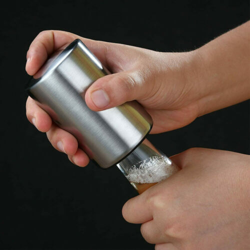 Automatic Stainless Steel Bottle Opener – Portable, Magnetic, and Easy to Use