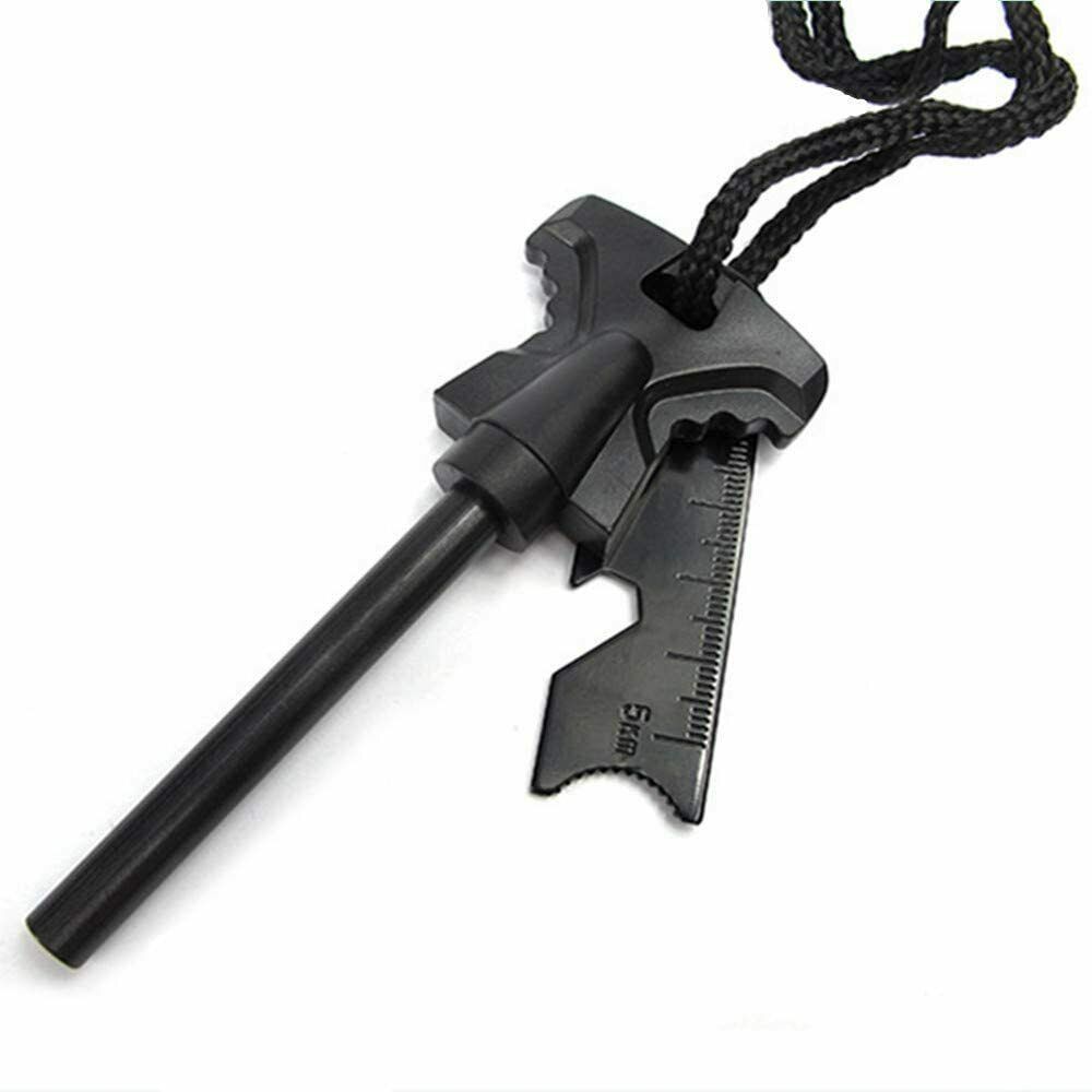 Waterproof Ferro Rod Fire Starter with Flint Steel Striker for Camping and Survival