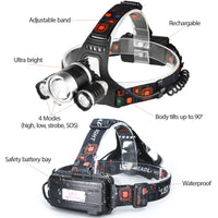 Thumbnail for LED Headlamp Flashlight Tactical Brightest Light Camping Hunting