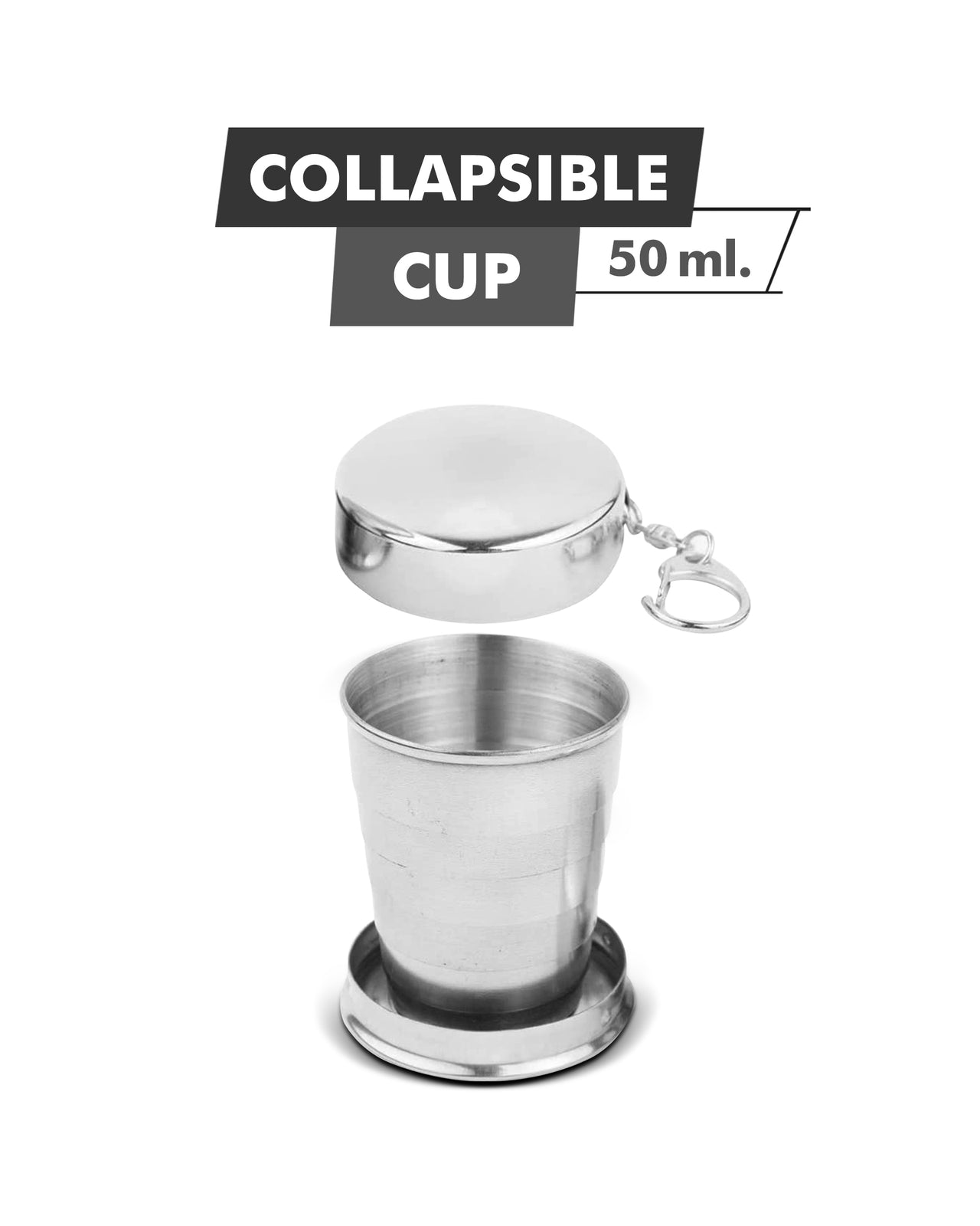 Collapsible Stainless Steel Portable, and Durable Travel Cup