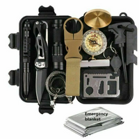 Thumbnail for 14 in 1 Outdoor Emergency Survival Gear Kit Camping Tactical Tools