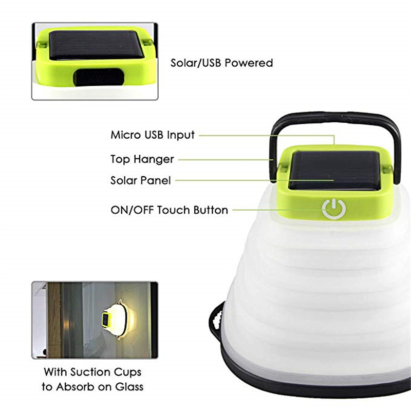 Solar Camping Lantern – Foldable, Multi-Mode LED Light