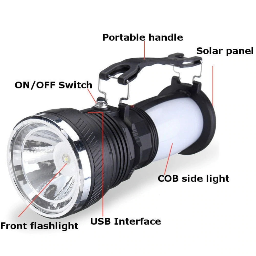 Solar-Powered 3-in-1 Camping Light & Power Bank