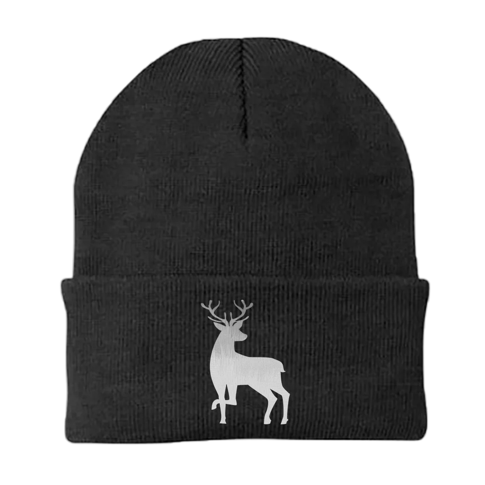 Deer Color 2 Embroidered Beanie