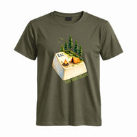 Thumbnail for May include a Military Green person wearing the Escape Button T-Shirt featuring a minimalist keyboard Escape key graphic for gamers, programmers, and tech enthusiasts.