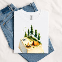 Thumbnail for May include a White person wearing the Escape Button T-Shirt featuring a minimalist keyboard Escape key graphic for gamers, programmers, and tech enthusiasts.