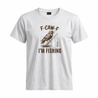 Thumbnail for May include a Sport Grey person wearing the F-CAW-F I'm Fishing Graphic T-Shirt featuring a funny fishing-themed design for anglers and outdoor enthusiasts.