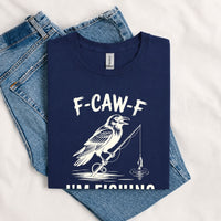 Thumbnail for May include a Navy person wearing the F-CAW-F I'm Fishing Graphic T-Shirt featuring a funny fishing-themed design for anglers and outdoor enthusiasts.
