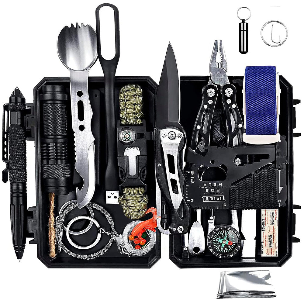 60 In 1 Emergency Survival Gear Kits For Camping, Hiking And Climbing