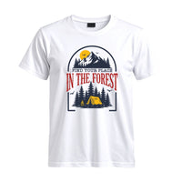 Thumbnail for May include a White Find Your Place in the Forest T-Shirt featuring a forest-inspired graphic for hikers, campers, backpackers, and nature lovers.