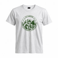 Thumbnail for May include a Sport Grey person wearing the Go Outside Worst Case Scenario A Bear Kills You Tee featuring a vintage bear graphic and humorous outdoor adventure design.