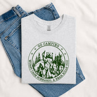 Thumbnail for May include a Sport Grey person wearing the Go Outside Worst Case Scenario A Bear Kills You Tee featuring a vintage bear graphic and humorous outdoor adventure design.