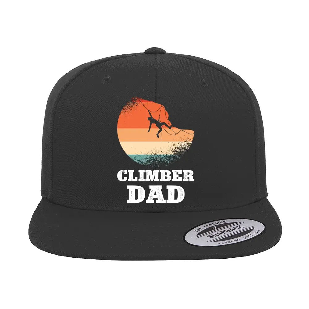 Climber Dad Printed Flat Bill Cap