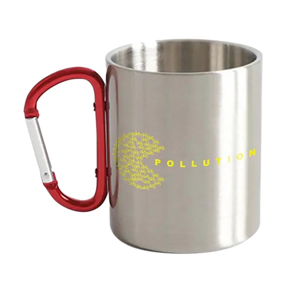 Pollution Eater Stainless Steel Double Wall Carabiner Mug 12oz