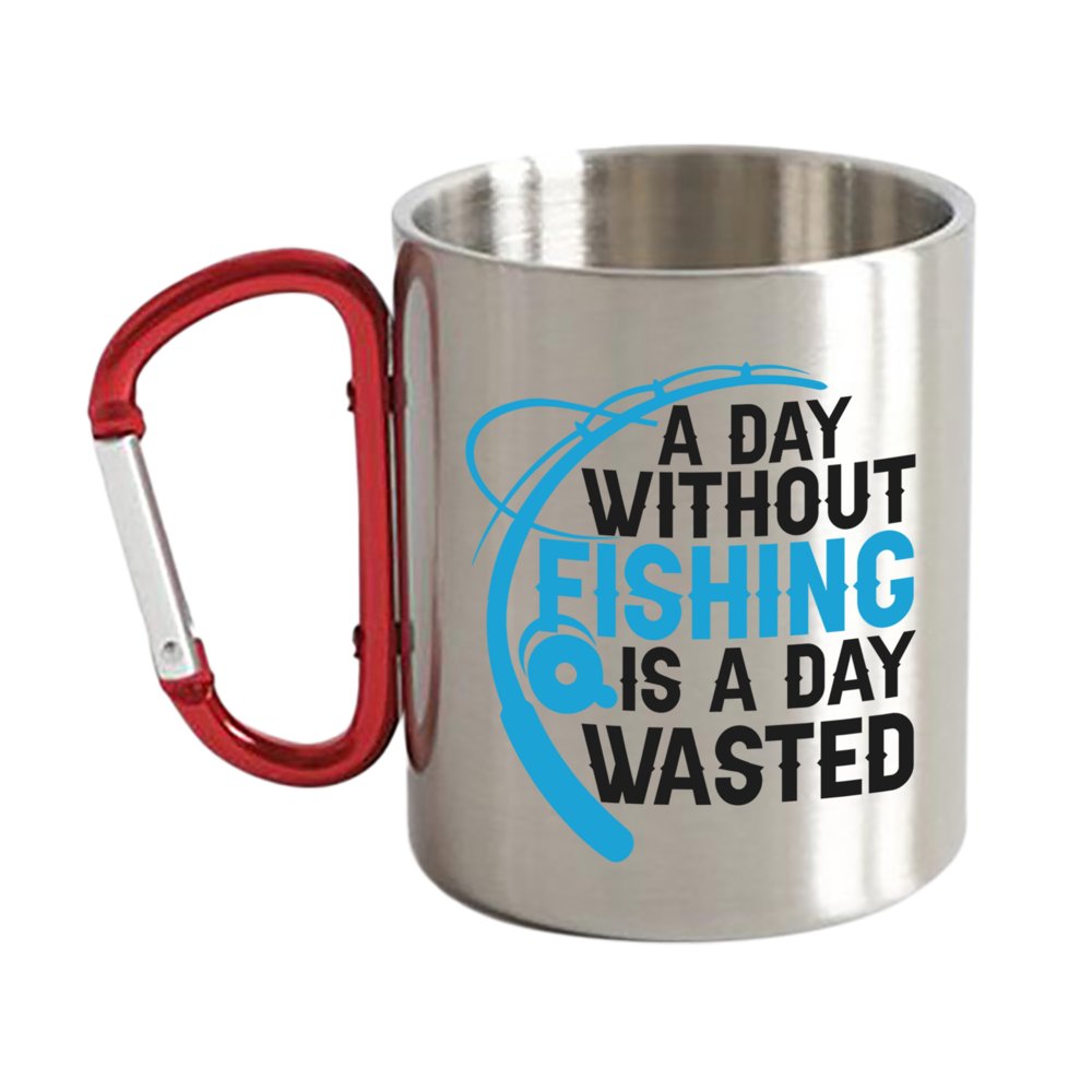 A Day Without Fishing Carabiner Mug 12oz