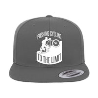 Thumbnail for Pushing Cycling To The Limit Embroidered Flat Bill Cap