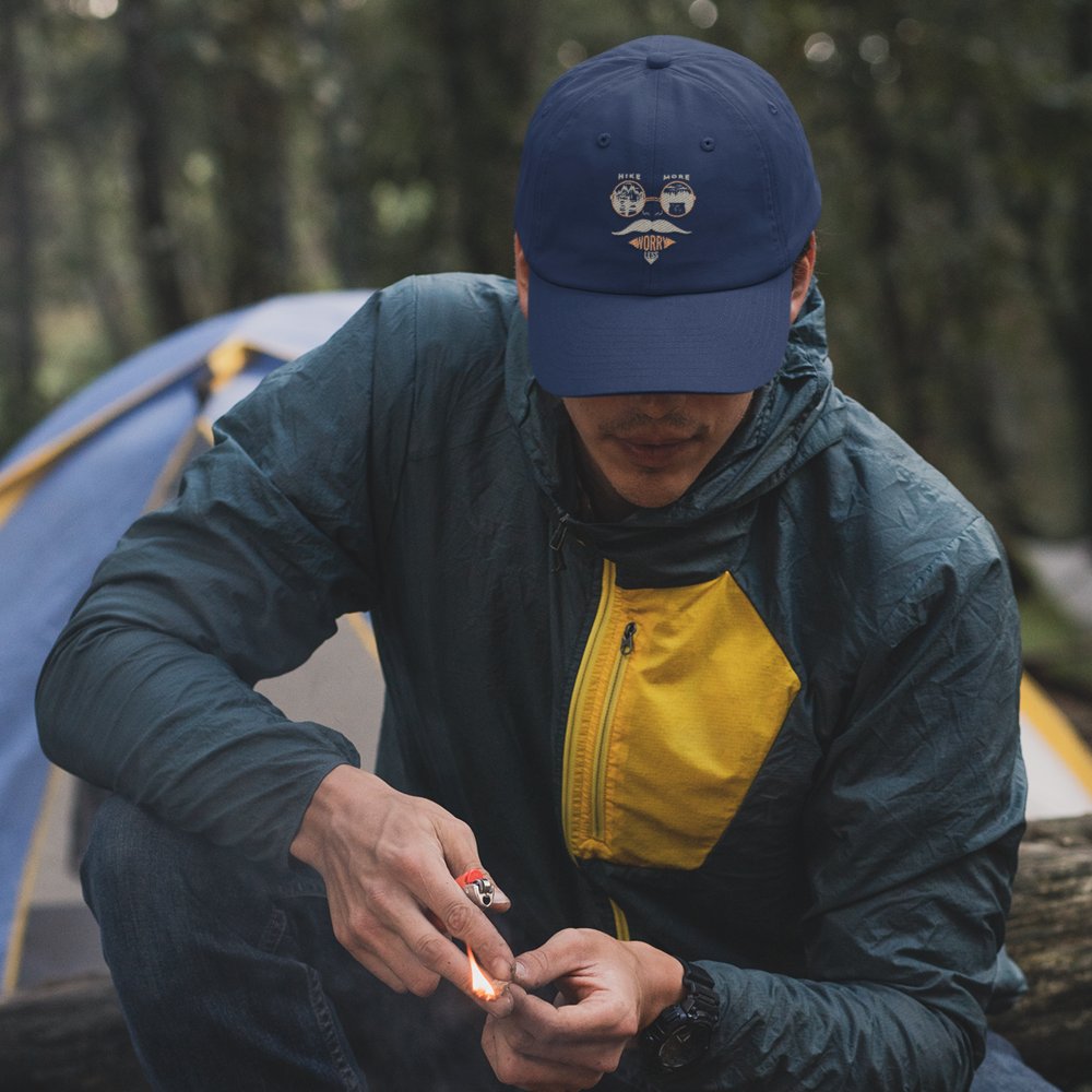 Hike More Worry Less Embroidered Baseball Hat