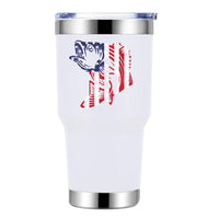 Thumbnail for American Flag Fish 30oz Tumbler White