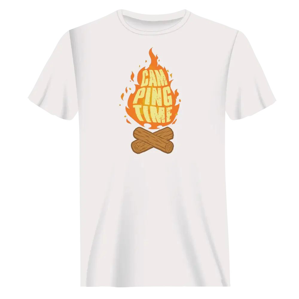 Camp Fire Man T-Shirt - White