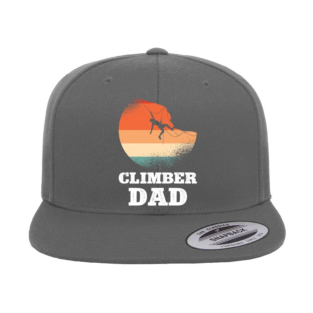 Climber Dad Printed Flat Bill Cap