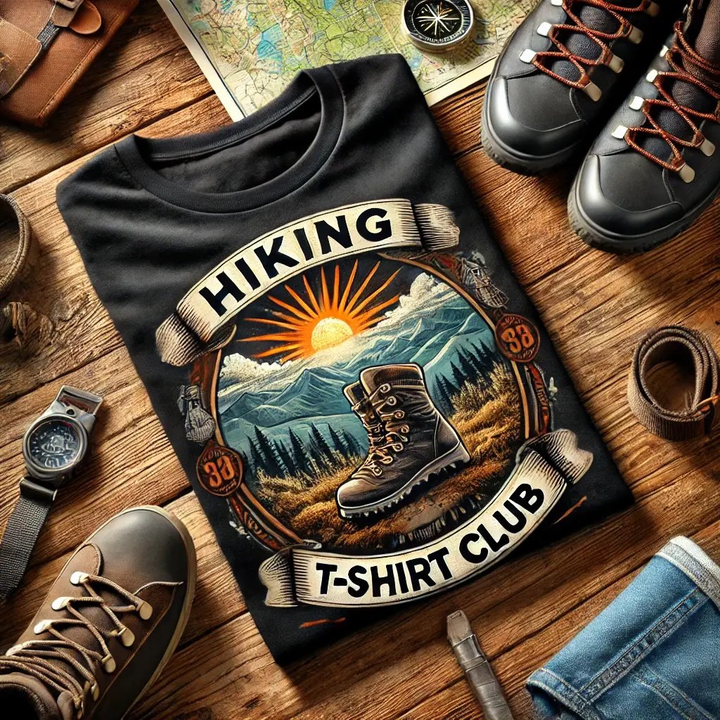 Hiking T-Shirt Club - Black