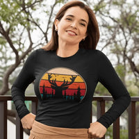 Thumbnail for Deer Color Women Long Sleeve Shirt